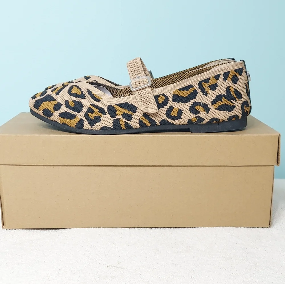 Steve Madden Richmond Leopard Print Mary Jane Women's Ballet Flats Size 6.5 NWT